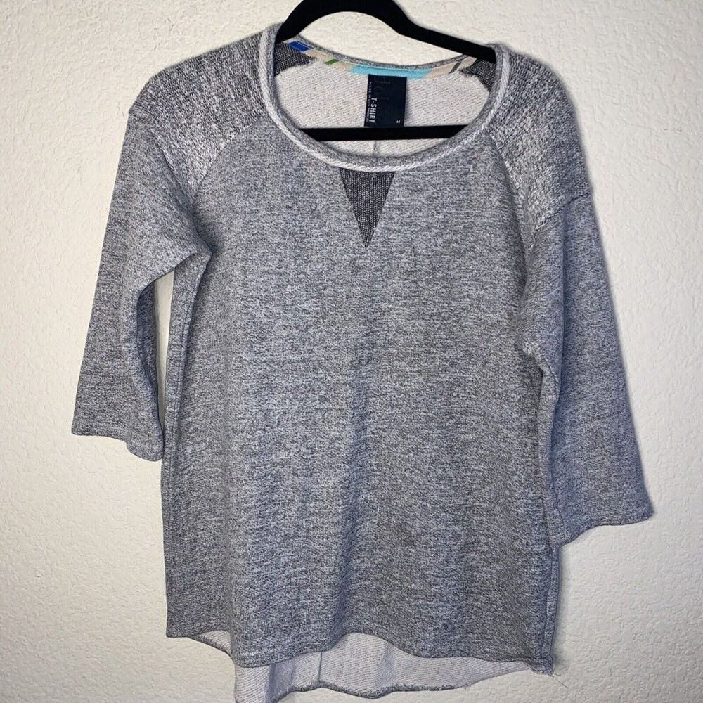 ANTHROPOLOGIE Dolan sweater lagen cottage 3/4 Sleeve Knit beach boho M